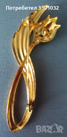 Брошка цвете за ревер или шал с цирконий, снимка 2 - Други - 50593034