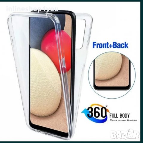 Силиконов 360° Градуса Кейс за Samsung Galaxy A12 прозрачен, снимка 1