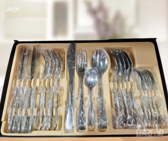 Комплект прибори за хранене в португалски стил 24 части, неръждаема стомана