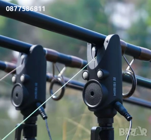 НОВИ СИГНАЛИЗАТОРИ ЗА РИБОЛОВ. КОМПЛЕКТ 3 СИГНАЛИЗАТОРА + СТАНЦИЯ. БЕЗЖИЧНАЛЕ ЛЕД АЛАРМА ЗА ВЪДИЦА., снимка 8 - Екипировка - 51630821