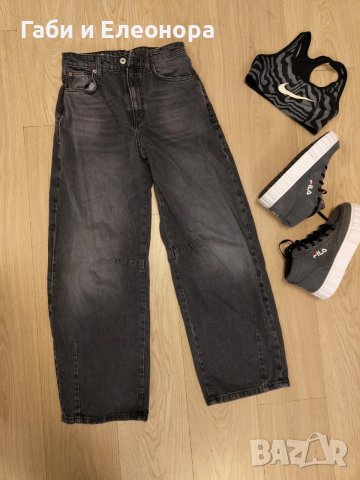 Zara RELAXED balloon JEANS Grey, снимка 3 - Дънки - 54247643