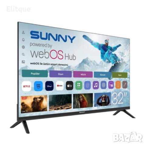 Телевизор Sunny SN32HMLN-W02S – 32" LED Smart TV с WebOS, Wi-Fi и DVB-T2/C/S2, снимка 5 - Друга електроника - 53021016