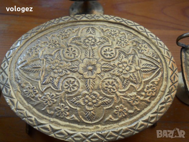 Бронзов арабски кухненски комплект - (миниатюра), снимка 4 - Антикварни и старинни предмети - 31548523