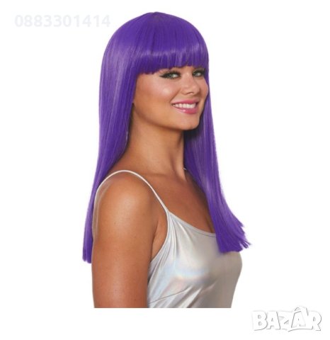 Перука Каре Дълга коса Различни цветове Хелоуин , снимка 7 - Аксесоари за коса - 42538195