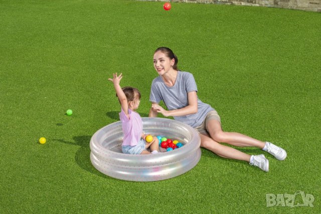 Надуваем детски басейн с топки BESTWAY - (Ø 0.91 x Н 0.20 м. ) 51141, снимка 3 - Басейни и аксесоари - 37207441