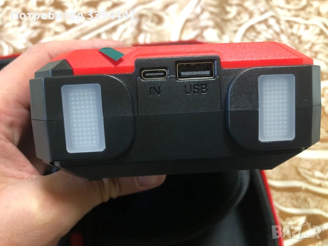 Jump Starter 5 в едно Пауър банк с компресор 3600 Ah, снимка 7 - Къмпинг осветление - 53299458