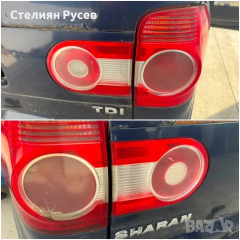 vw sharan 1.9 tdi  116кс facelift АВТОМАТИК , без документи / цяла за части -цена  800 евро -бракува, снимка 9 - Автомобили и джипове - 55943875