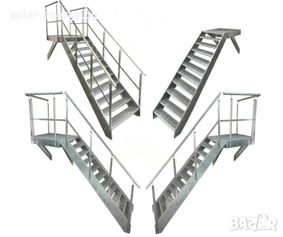 Външни метални стълби | Поцинковани | С или без парапет | Готови за монтаж