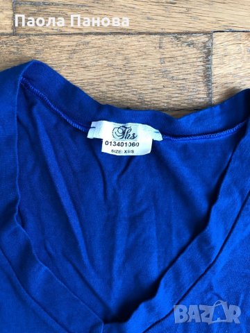 Дамска синя тениска , снимка 2 - Тениски - 29475192