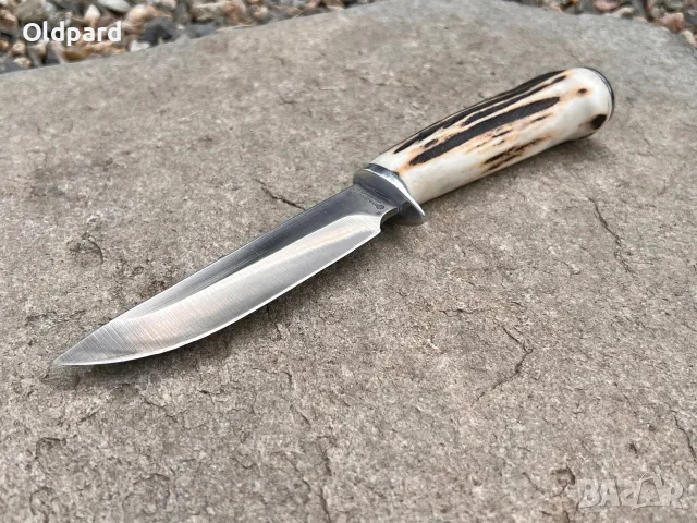 Красив ловен нож Boker с дръжка от еленски рог. (005), снимка 5 - Ножове - 56223286