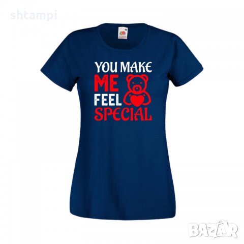 Дамска тениска Свети Валентин You Make Me Feel Special 2, снимка 5 - Тениски - 35649660