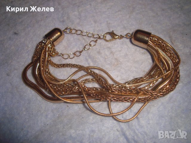 РАЗКОШНА ПОЗЛАТЕНА ВИНТИДЖ АРТ ГРИВНА БУТИКОВ ФЕШЪН МОДЕЛ 27937, снимка 2 - Гривни - 37097722