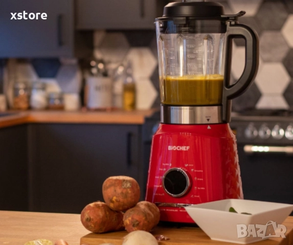 Вакуумен блендер и уред за приготвяне на супи Aurora - черен, червен, снимка 2 - Блендери - 52595874