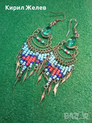 ФИНИ КРАСИВИ МЪНИСТЕНИ КРИСТАЛНИ РЕТРО АРТ СТИЛ ХЕНД-МЕЙД ОБЕЦИ ПОСРЕБРЕНИ 74131