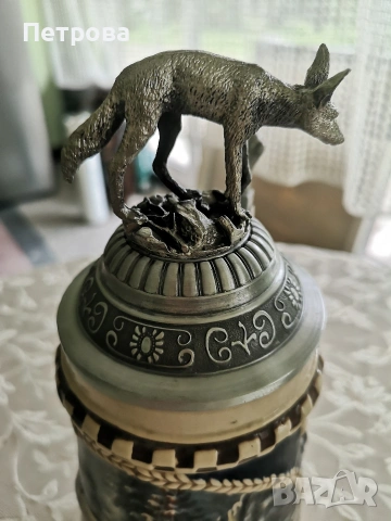 Колекционерска, релефна немска халба за бира , снимка 2 - Колекции - 54236276