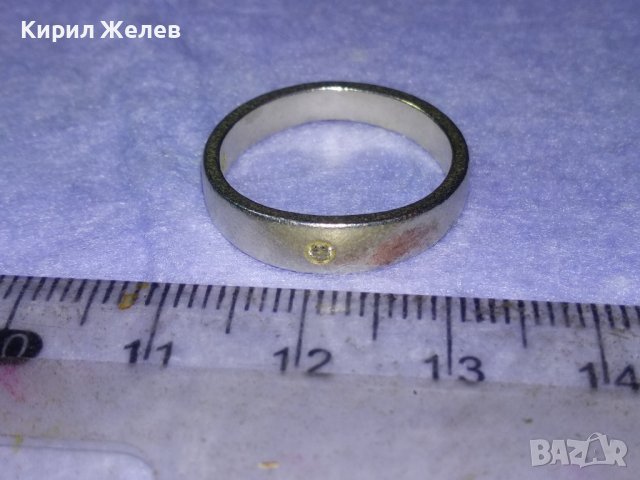 СТАР ДИАМАНТЕН СРЕБЪРЕН ВИНТИДЖ АРТ ПРЪСТЕН СРЕБРО 925 Тип ХАЛКА БИЖУТЕРСКА ИЗРАБОТКА 39896, снимка 8 - Пръстени - 42615146