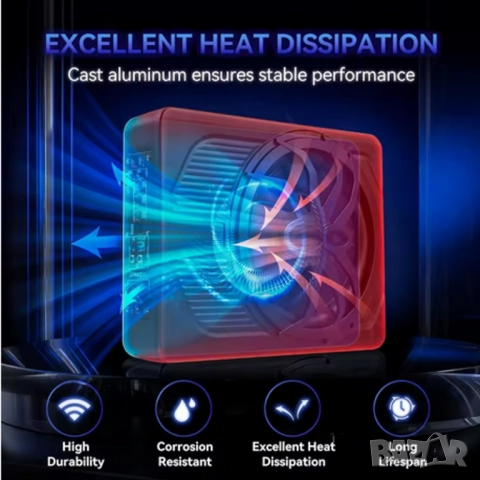 Компактен 10” автомобилен 800W(peak) активен субуфер със синя амбиентна подсветка , снимка 6 - Аксесоари и консумативи - 52822465