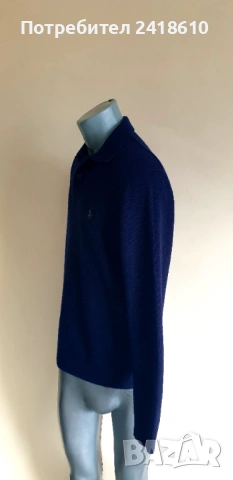 POLO Ralph Lauren Wool Mens Size M ОРИГИНАЛ! Мъжки Вълнен Пуловер с Поло Яка, снимка 15 - Пуловери - 53131332