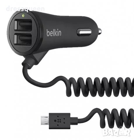 Micro USB зарядно за автомобил BELKIN с 2 USB порта, снимка 5 - Аксесоари и консумативи - 30909545