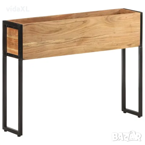 vidaXL Плантер, 90x20x68 см, акациево дърво масив