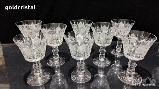 кристални чаши , снимка 2 - Антикварни и старинни предмети - 53230944