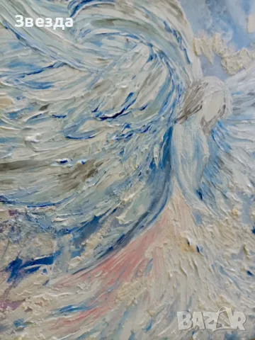 Картина "Аура от мечти" – Прегръдка от небесна нежност, снимка 2 - Декорация за дома - 50371046