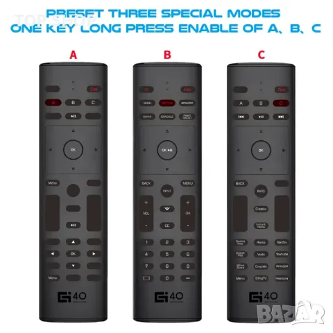 Интелигентно гласово дистанционно управление G40s жироскоп Безжична летяща мишка