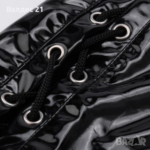 Еротичен кожен / латексов костюм в стил BDSM с отворено дъно, снимка 5 - Бельо - 35525469