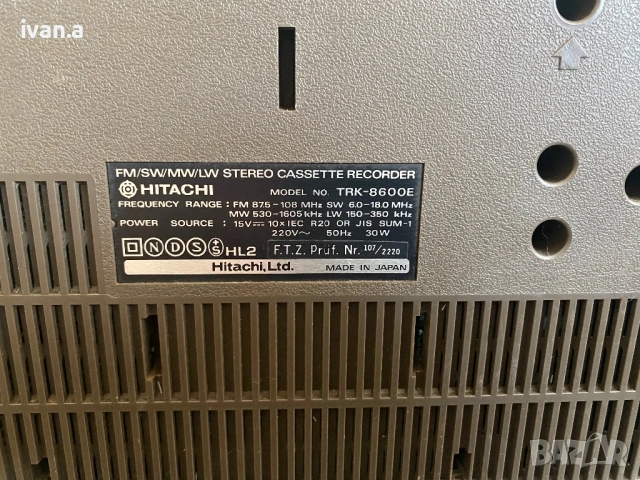Hitachi TRk-8600E, снимка 6 - Радиокасетофони, транзистори - 54223865