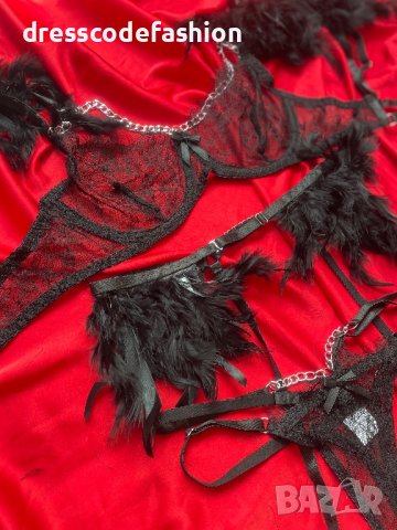 Дамски комплект бельо от три части , снимка 3 - Бельо - 40767257