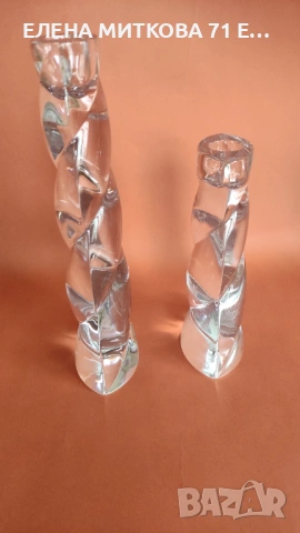 Rogaska Словения два феноменални свещника от оловен кристал, снимка 5 - Декорация за дома - 52544557