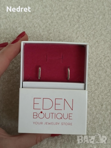Сребърни обеци eden boutique , снимка 2 - Обеци - 55993266
