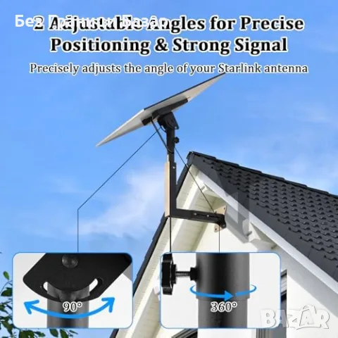 Нова Starlink Gen 3 4 4X стойка за стена регулируемо рамо 26-41 см за бетон тухла 360° 90°, снимка 3 - Други стоки за дома - 56011633
