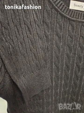 Вталена блуза с плитки , снимка 5 - Блузи с дълъг ръкав и пуловери - 48617758