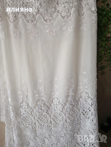 Тънко перде с бродерия 
