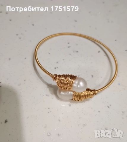 Нова гривна т естествени перли, снимка 4 - Гривни - 52145503
