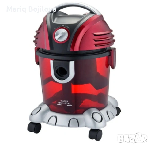 Прахосмукачка с воден филтър Voltz, 1200W-1400W, 15л., Червена, снимка 5 - Прахосмукачки - 53218768
