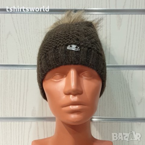 Нова зимна дамска шапка СилвърСтар с подплата плюш в кафяв цвят, снимка 7 - Шапки - 35510329