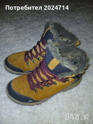 Туристически обувки естествена кожа Quechua 38, снимка 2 - Дамски ежедневни обувки - 52177413