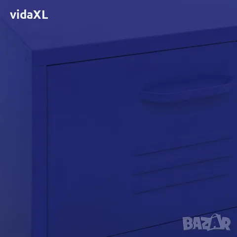 vidaXL Шкаф за съхранение, нейви син, 42,5x35x101,5 см, стомана, снимка 8 - Шкафове - 56147072