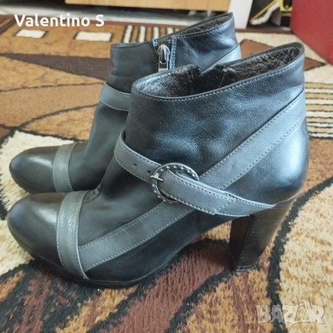 Дамски боти от естествена кожа, снимка 4 - Дамски обувки на ток - 37292052