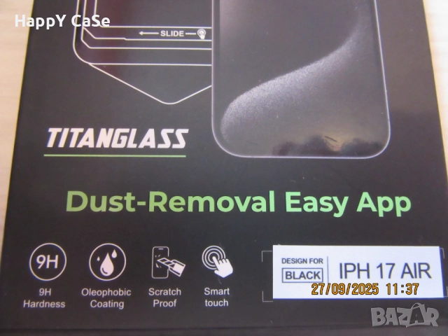 Apple iPhone 17 / Pro / Max / Air / TITAN GLASS Easy App Стъклен протектор с лесно поставяне, снимка 9 - Фолия, протектори - 51831538