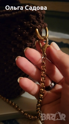 Ръчно изработена макраме чанта Golden Roots., снимка 4 - Чанти - 53282513