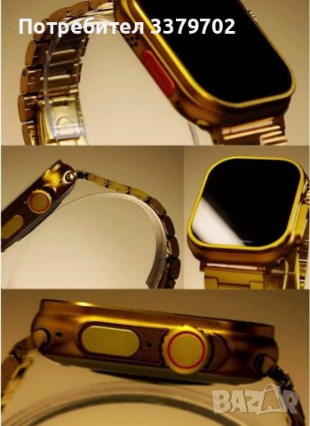  Смарт часовник G9 Ultra Pro -Разговори , спортен , Златист + 2 каишки, снимка 4 - Смарт часовници - 42175170