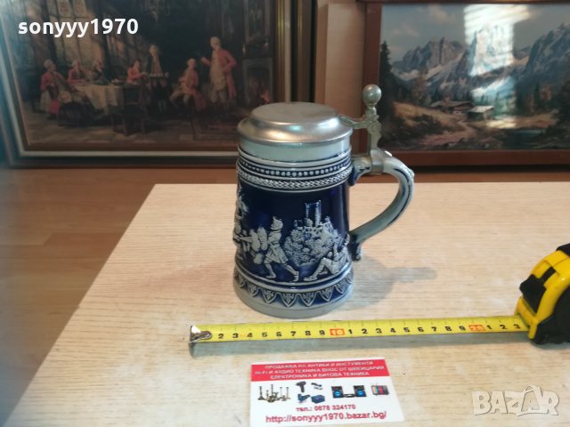 rein zinn халба с метален капак-внос франция 2402212014, снимка 3 - Колекции - 31943039