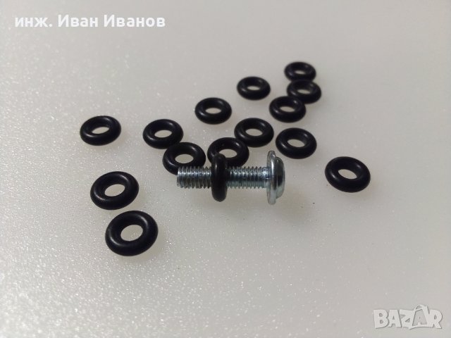 Гумени уплътнения (о-пръстени) за болтове с диаметър на резбата 3мм, снимка 1