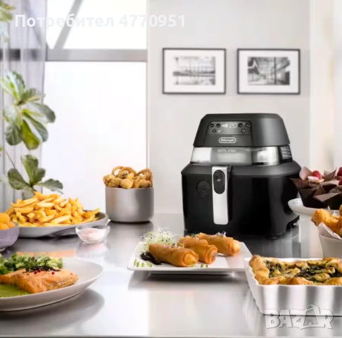 Фритюрник с горещ въздух De'Longhi IdealFry, снимка 5 - Фритюрници - 53902208
