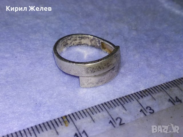 СТАР ЕЛЕГАНТЕН СТИЛЕН СРЕБЪРЕН ВИНТИДЖ АРТ ПРЪСТЕН СРЕБРО 925 АНГЛИЯ 40158, снимка 3 - Пръстени - 42763006