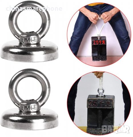 36mm 45кг. МАГНИТ с халка за магнитен риболов, снимка 4 - Въдици - 35635207