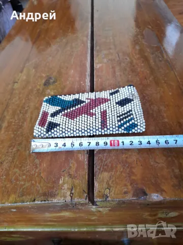 Старо мънистено портмоне #11, снимка 2 - Други ценни предмети - 49405223